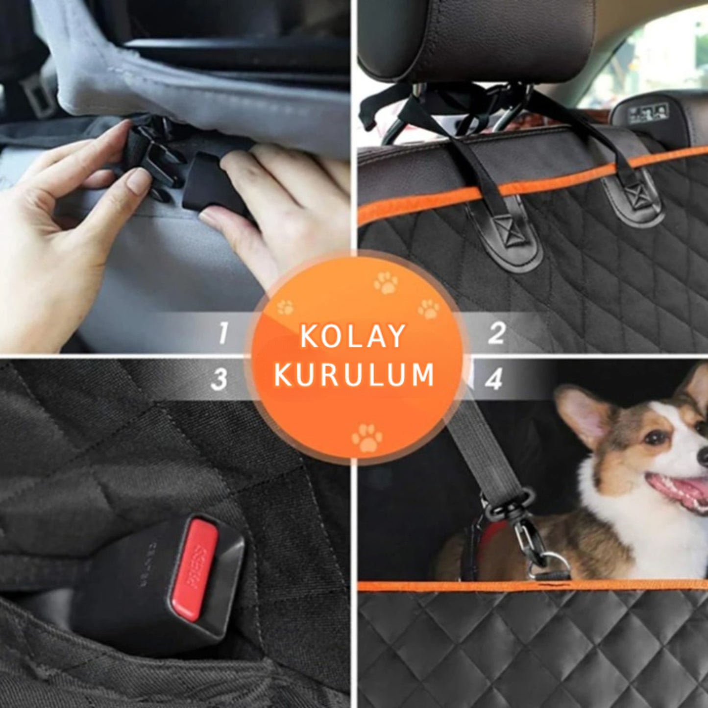 Su Geçirmez Pet Koltuk Hammak